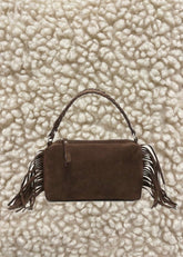 Amaya Toffee Suede Bag