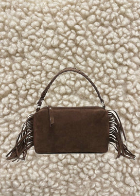 Amaya Toffee Suede Bag