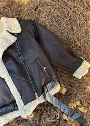 Chocolate Oversized Teddy Jacket