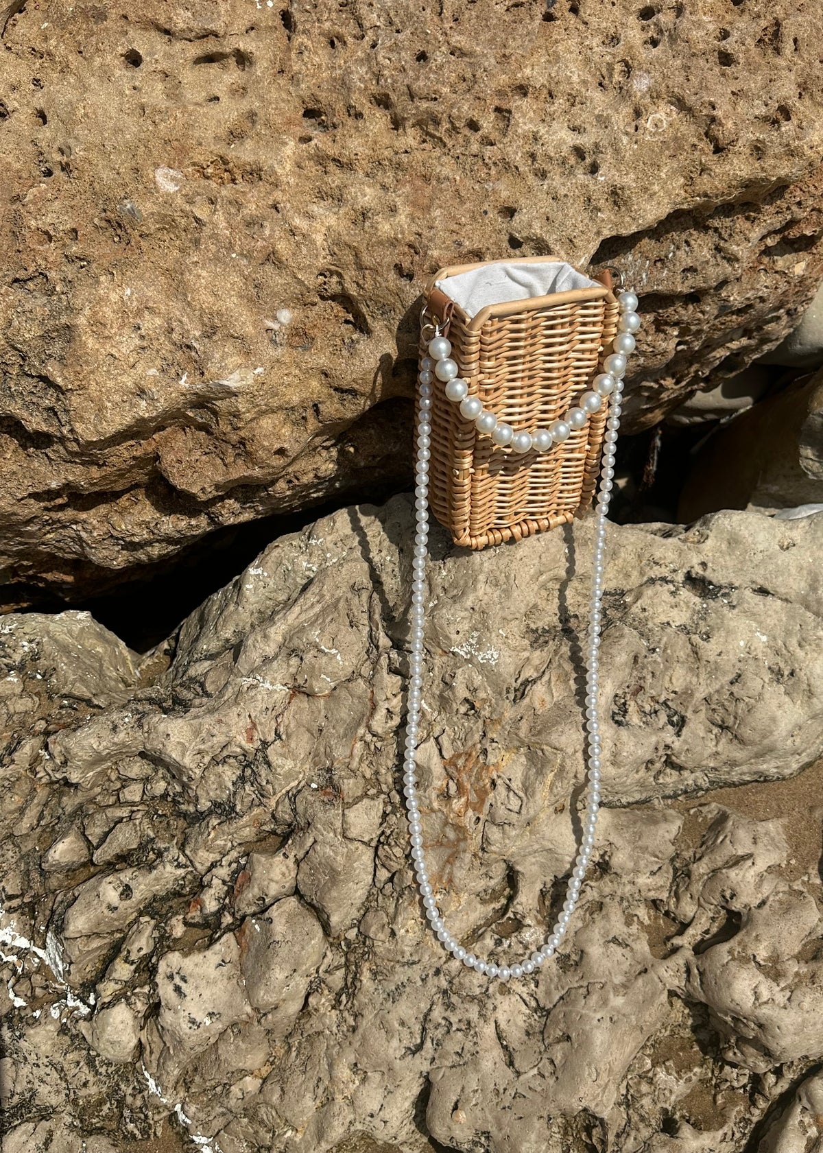 Maggie Pearl Straw Bag