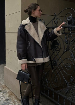 Chocolate Oversized Teddy Jacket