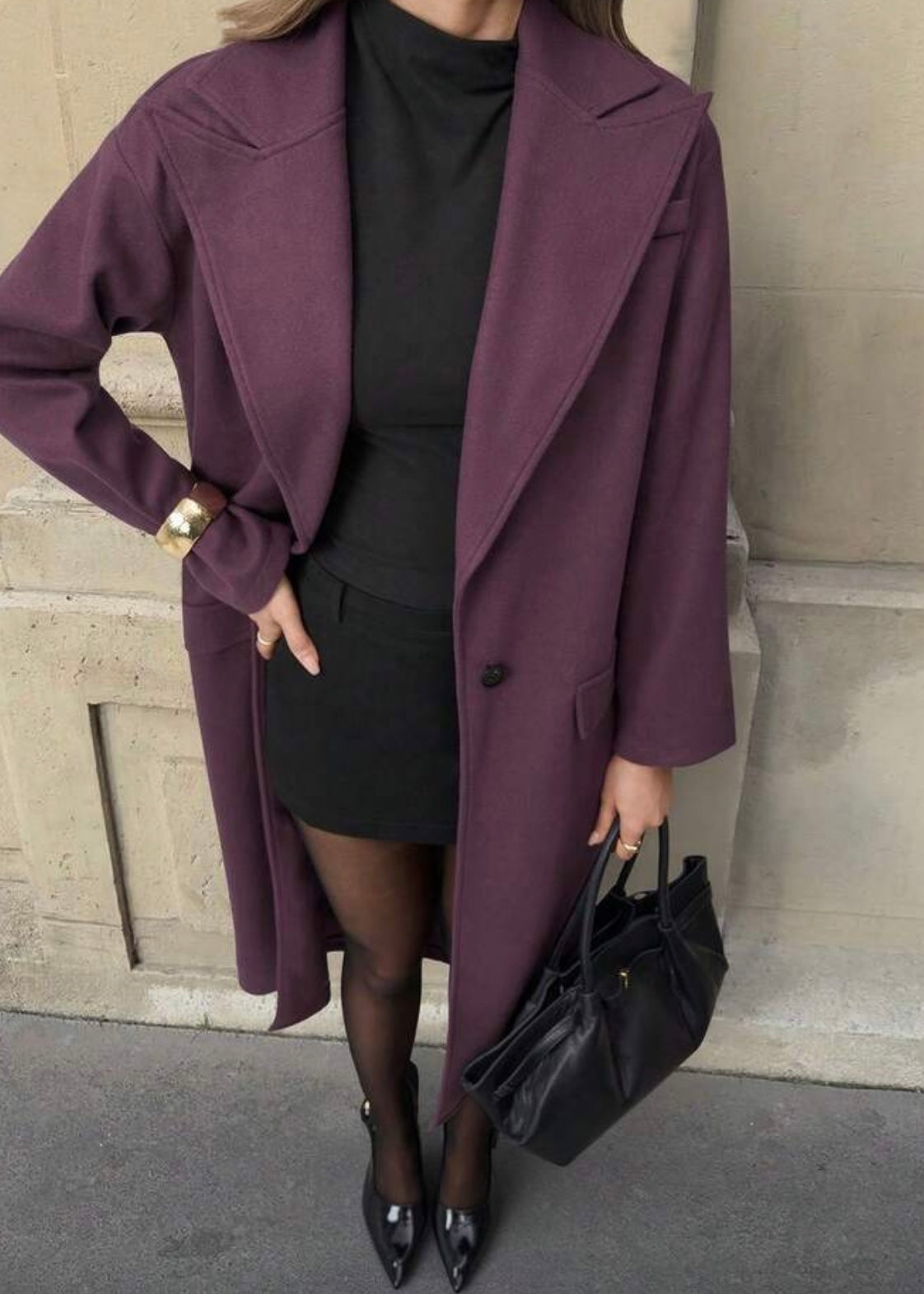 Lisa Prune Coat