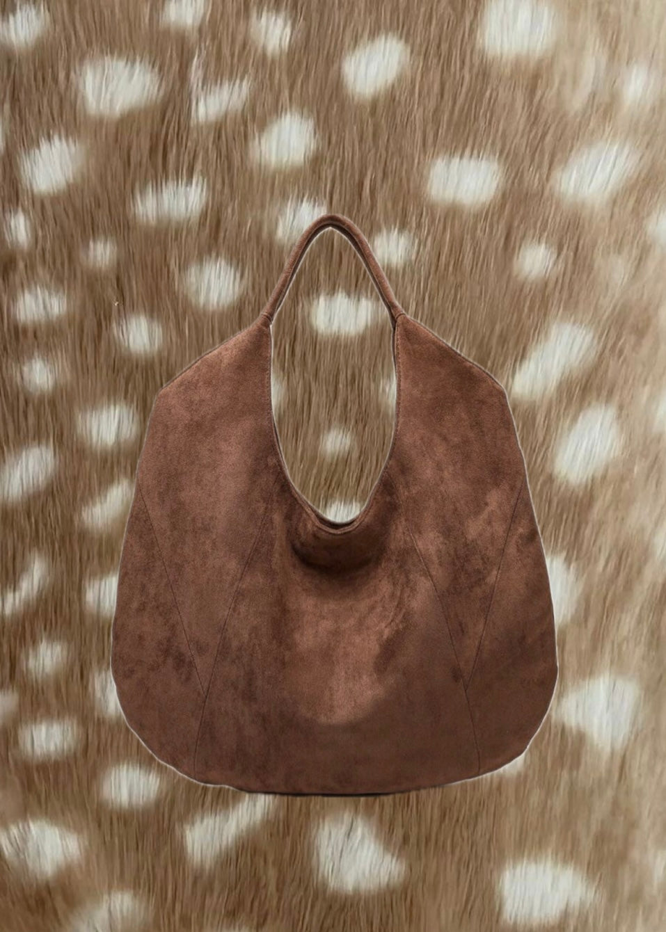 Carmella Mocha Suede Bag