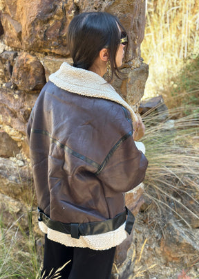 Chocolate Oversized Teddy Jacket