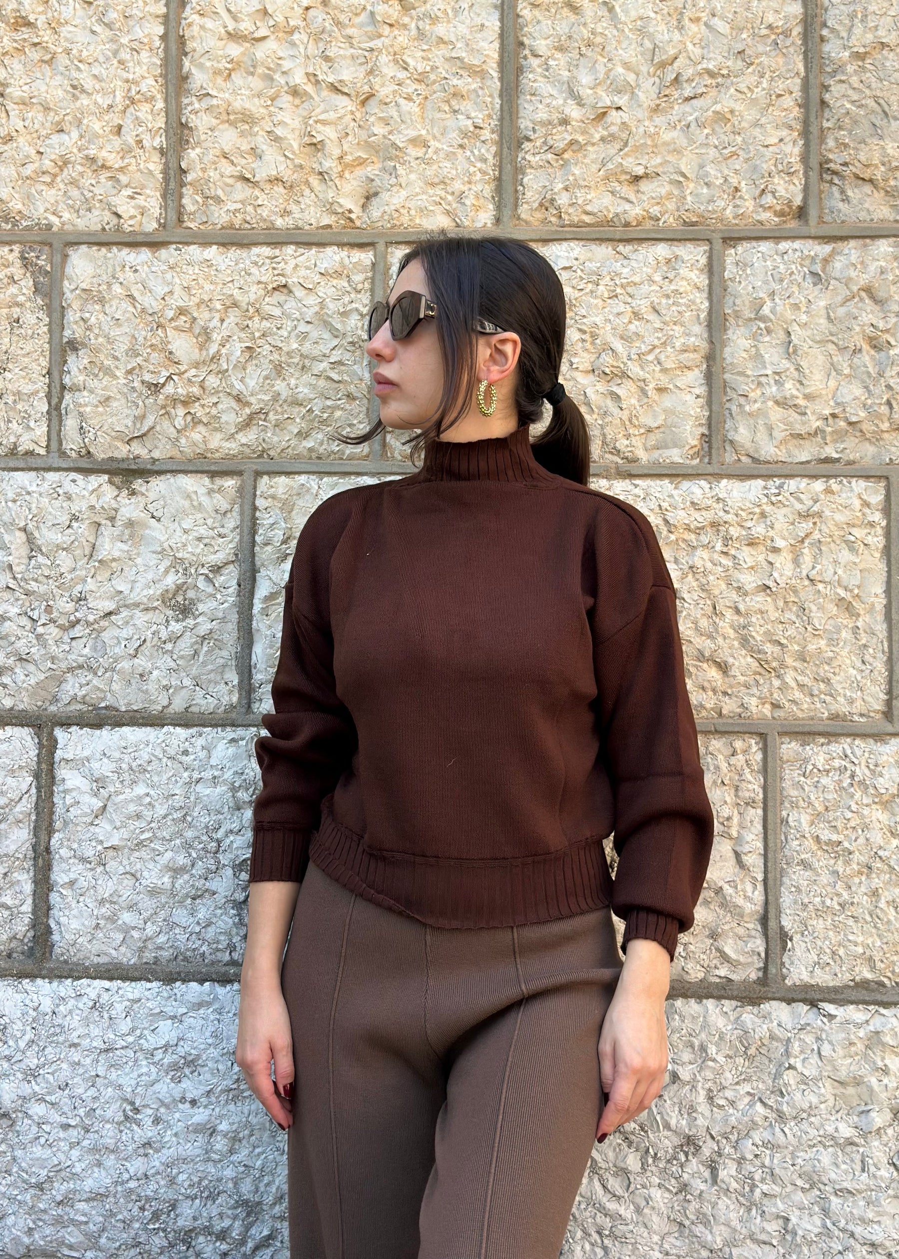 Chocolate Brown Knit