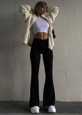 Rib Flared Leggings