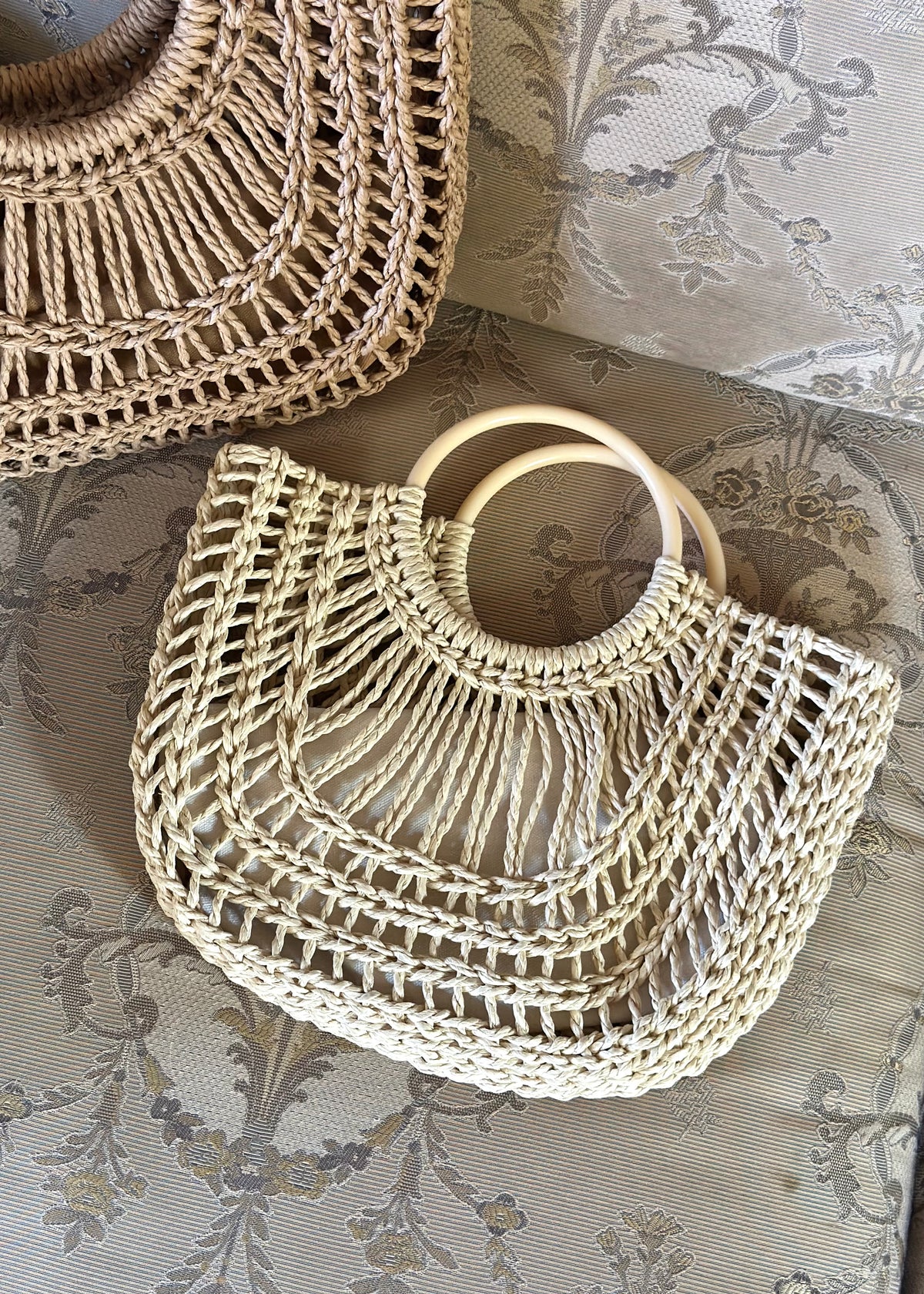 Zinnia Straw Bag