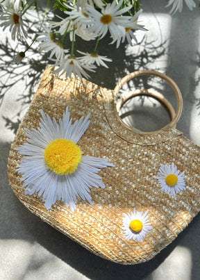 Daisy Straw Bag