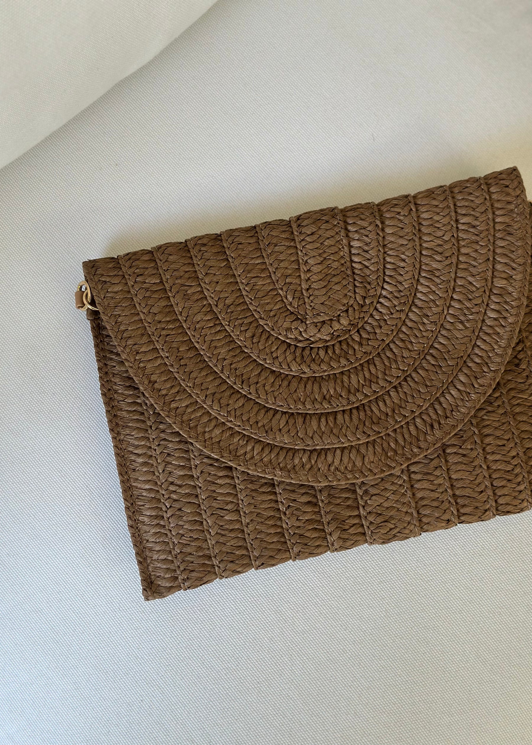 Jane Straw Clutch