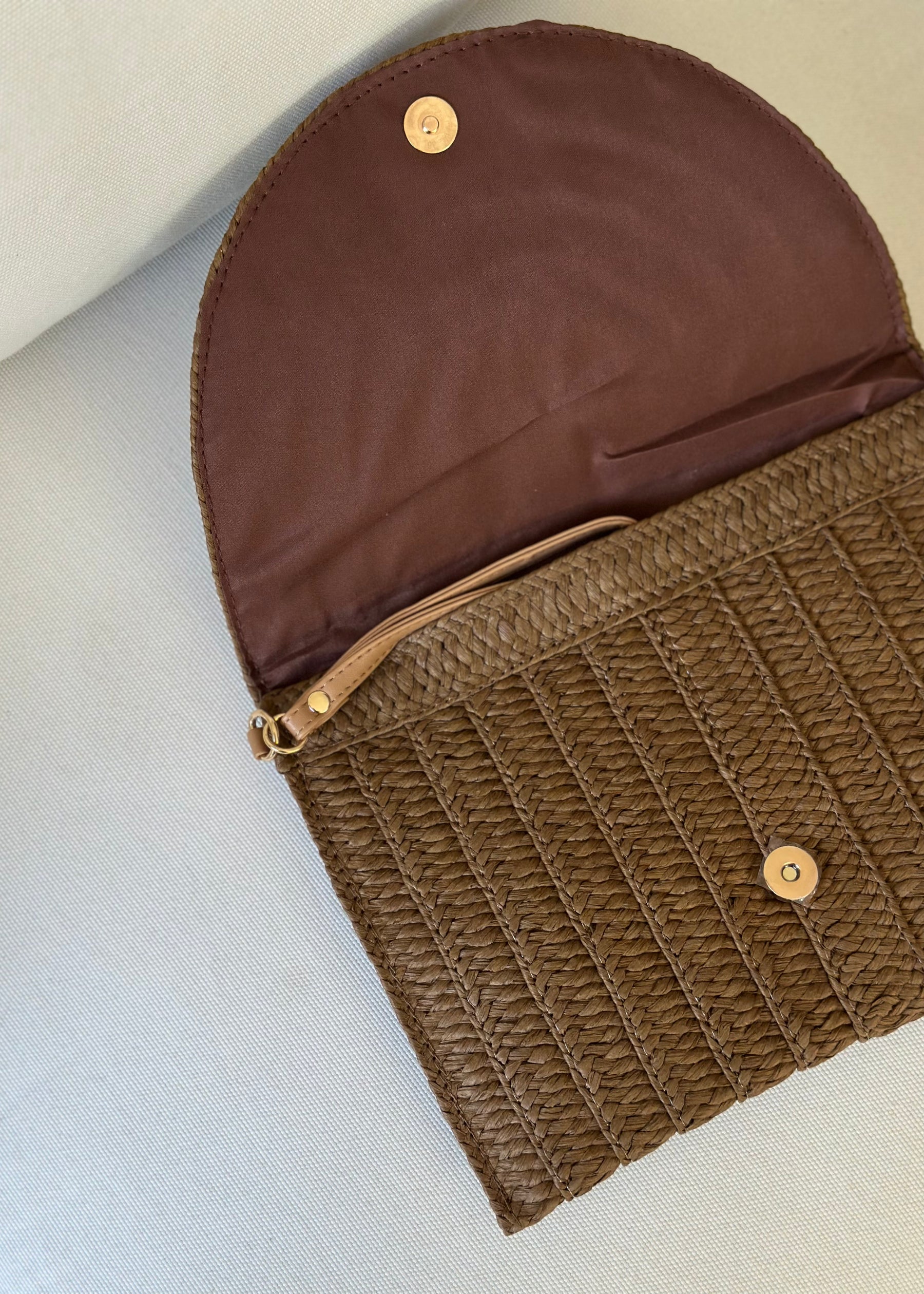 Jane Straw Clutch