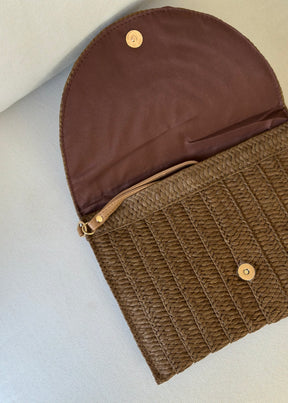 Jane Straw Clutch