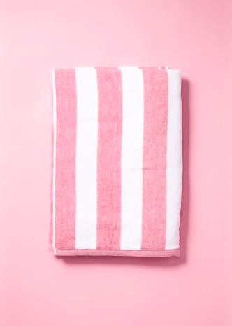 Bath Towel (Pink Green Candy Stripe) – The Yo! Store