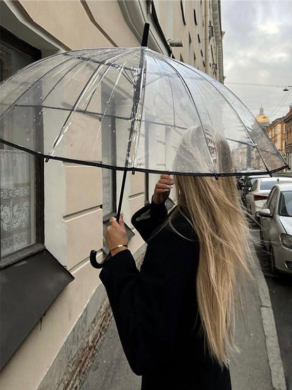 clear umbrellas