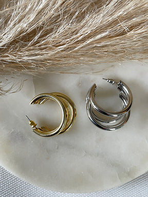 Nina Triple Hoops