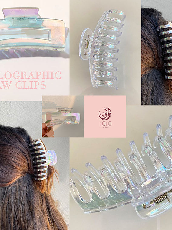 Holographic Claw Clips