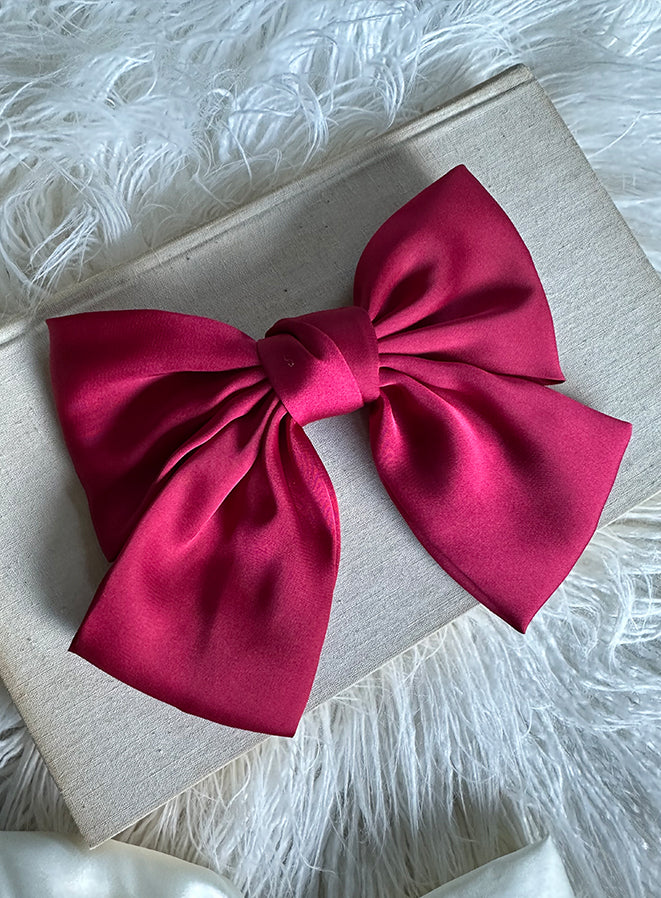 Vee Silk Bow Hair Clip