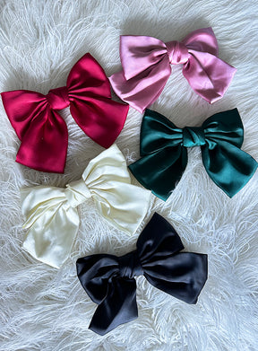 Vee Silk Bow Hair Clip