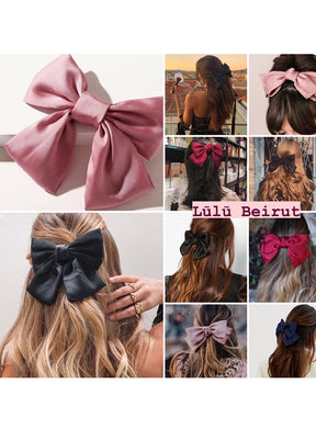 Vee Silk Bow Hair Clip