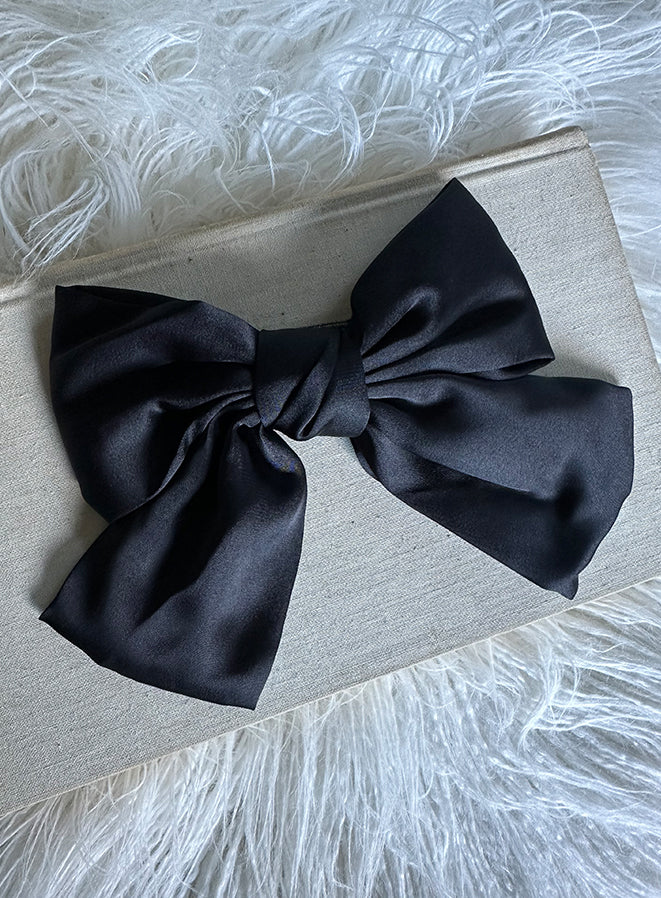 Vee Silk Bow Hair Clip